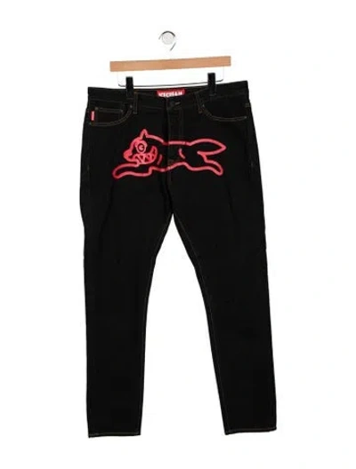 Pre-owned Icecream Straight-leg Jeans In Black