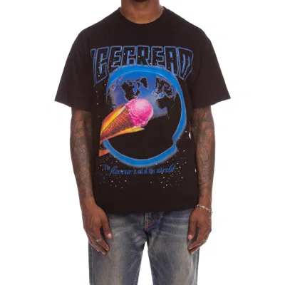 Icecream Streak Cotton Graphic T-shirt In Brown