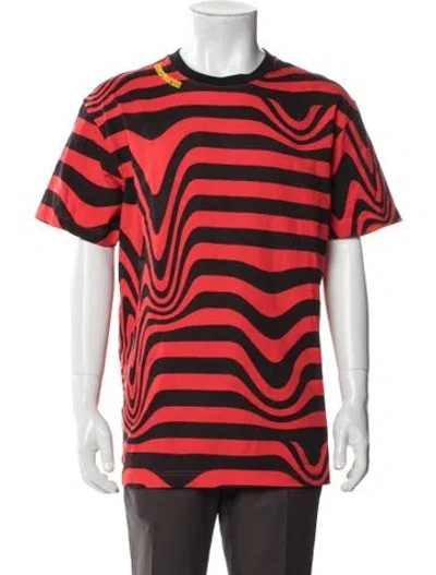 Pre-owned Icecream Striped Crew Neck T-shirt In Red