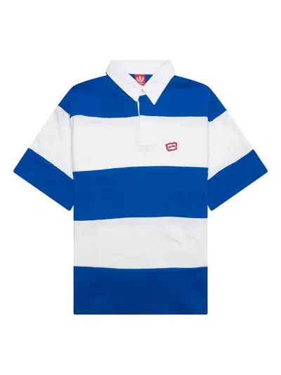Icecream Striped Polo Shirt In Blue