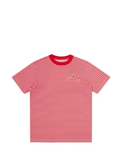 Icecream Striped T-shirt In Red