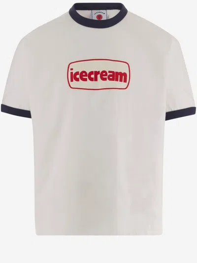 Icecream T Shirt In Cotone Con Logo In Multi