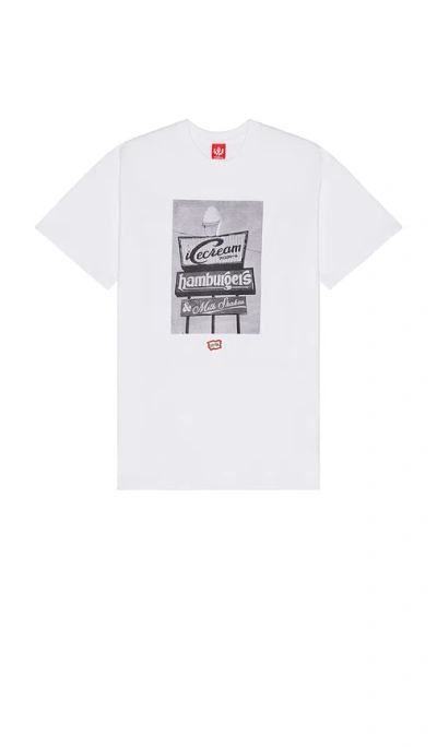 Icecream Dive Short Sleeve Tee In White