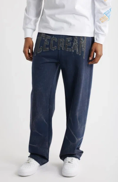 Icecream The Arch French Terry Sweatpants In Navy Blazer