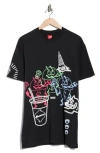 Icecream The Gang Graphic T-shirt In Black