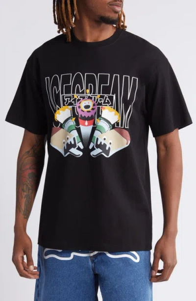 Icecream The Gang Graphic T-shirt In Black