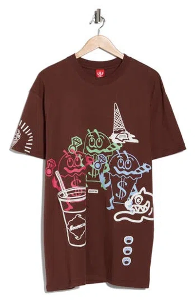 Icecream The Gang Graphic T-shirt In Brown