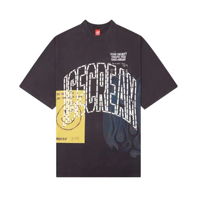 Pre-owned Icecream The Hill Short-sleeve Oversized Knit 'black' | Men's Size L