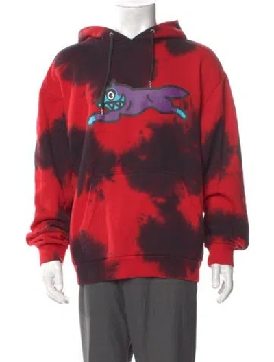 Pre-owned Icecream Tie-dye Print Crew Neck Hoodie In Red