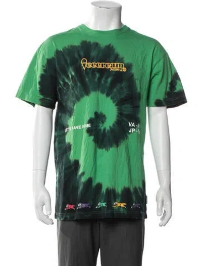 Pre-owned Icecream Tie-dye Print Crew Neck T-shirt In Green