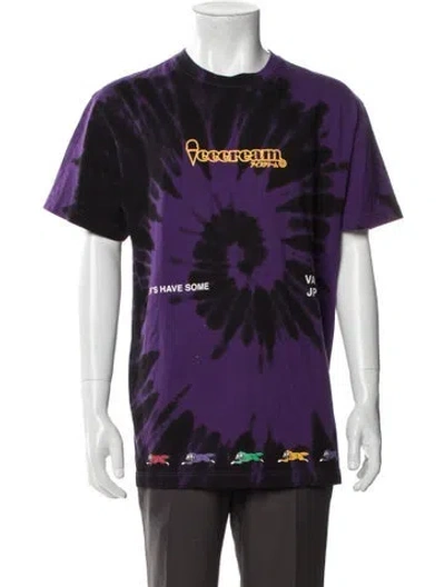 Pre-owned Icecream Tie-dye Print Crew Neck T-shirt In Purple