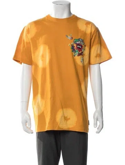 Pre-owned Icecream Tie-dye Print Crew Neck T-shirt In Yellow