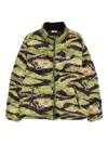 Icecream Tiger Stripe Puffer Jacket In Green
