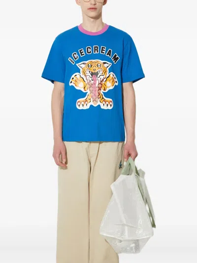 Icecream Tiger T-shirt In Blue