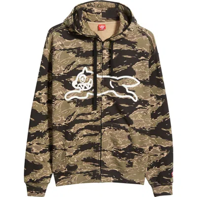 Icecream Tiger Zip-up Cotton Graphic Hoodie In Multi