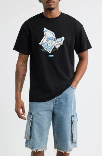 Icecream Tip Graphic T-shirt In Black