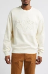 Icecream Tonal Oversize Crewneck Sweatshirt In Whisper White