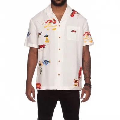 Icecream Traveler Short Sleeve Woven Shirt In White