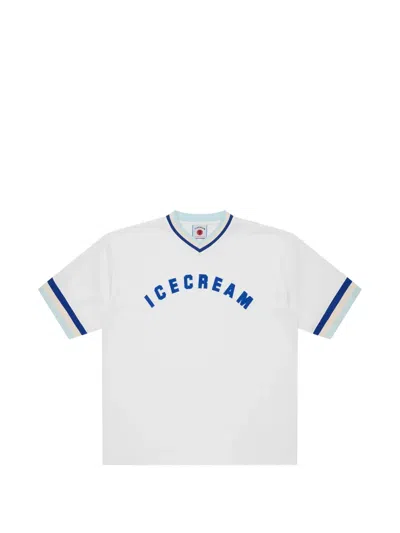 Icecream V-neck T-shirt In White