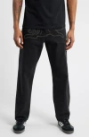 Icecream Vanilla Fit Black Cherry Running Dog Appliqué Jeans In Brown
