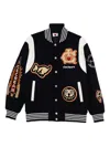 Icecream Navy Blue Collegiate Patch Varsity Jacket In Black