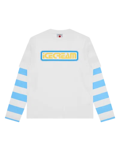 Icecream Kids' Vault Stripe Layered Ls T-shirt In White