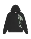 Icecream Vertical Jumbo Running Dog Popover Hood In Black