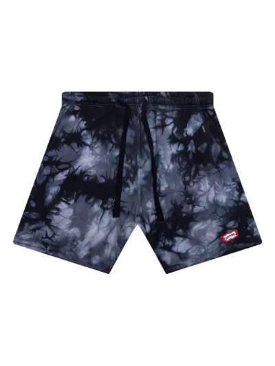 Icecream Villain Tie-dye Shorts In Gray