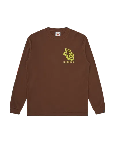 Icecream Kids'  Waffle Long-sleeve T-shirt In Brown