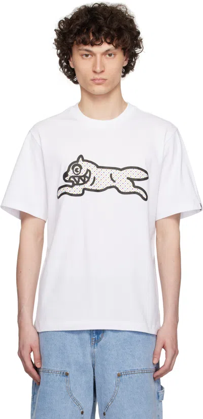 Icecream White Polka Dot Running Dog T-shirt