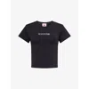 Icecream Womens Black Crystal-logo Soft Serve Cotton-jersey Baby Tee