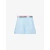 Icecream Womens Blue Stripe Soft Serve Stripe Cotton Boxer Shorts Xs In Blue