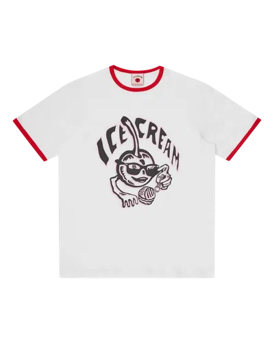 Icecream Kids' Womens Cherry Ringer T-shirt In White