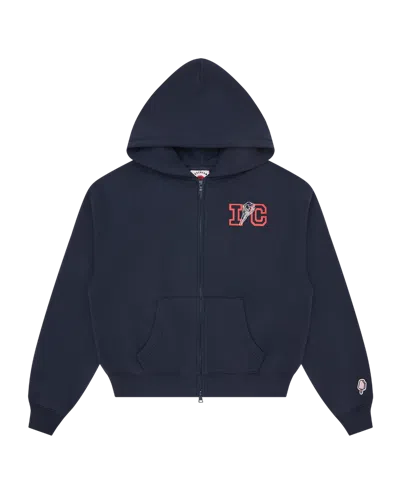 Icecream Kids' Womens Cone Cropped Zip Through Hood In Blue