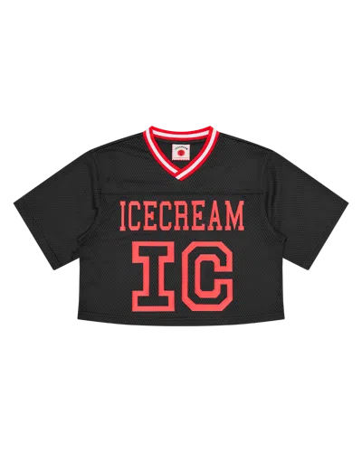 Icecream Kids' Womens Cropped Football Jersey In Black