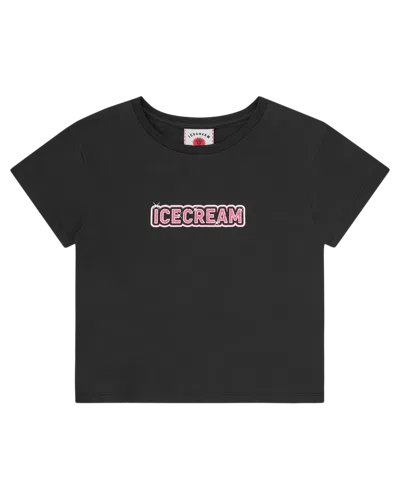 Icecream Kids' Womens Glitter Baby Tee In Black