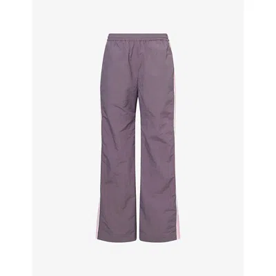 Icecream Womens Grey Pink Soft Serve Nylon Track Trousers In Multi