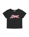 Icecream Womens Houndstooth Running Dog Baby Tee In Black