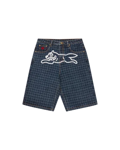 Icecream Kids' Womens Houndstooth Running Dog Jorts In Purple