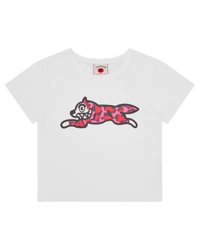 Icecream Kids' Womens Leopard Running Dog Baby Tee In White
