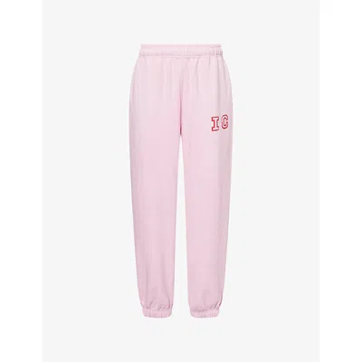 Icecream Womens Pink Cone Embroidered Cotton-jersey Jogging Bottoms Xs