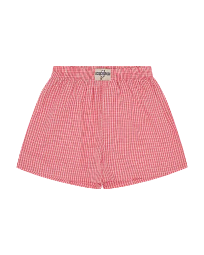 Icecream Kids' Womens Plaid Boxer Shorts In Red