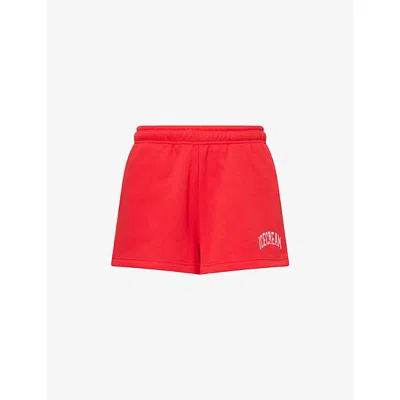 Icecream Womens Red College Logo-print Cotton-jersey Shorts