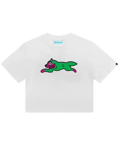 Icecream Kids' Womens Running Dog Cropped Tee In White