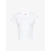 Icecream Womens White Crystal-logo Soft Serve Cotton-jersey Baby Tee