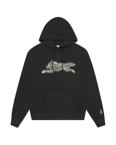 Icecream Kids' Woodland Camo Running Dog Popover Hood In Black