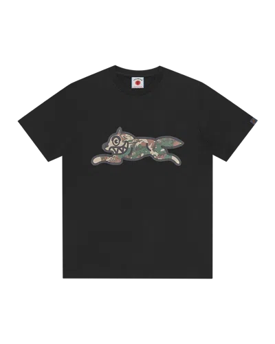 Icecream Kids' Woodland Camo Running Dog T-shirt In Black