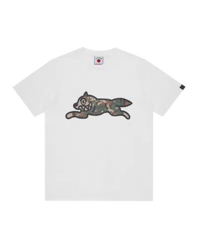 Icecream Kids' Woodland Camo Running Dog T-shirt In White