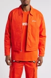Icecream Worker Jacket In Spicy Orange