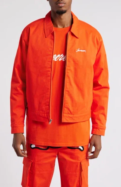 Icecream Worker Jacket In Spicy Orange